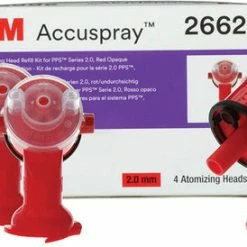 3M Accuspray Paint Spray Gun Nozzle Refills For PPS 2.0, 26620, 2 Mm, Red, 4 Pk