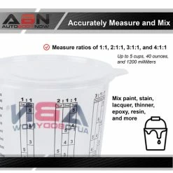 Automotive Paint Mixing Cups - 100pc 32oz Plastic Measuring Cups ABN 813840 -CANGUN1 SHOP abn 813840 3 large