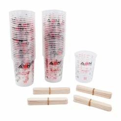 Automotive Paint Mixing Cups - 50pc 20oz Epoxy Mixing Cups And Sticks ABN 813864 -CANGUN1 SHOP abn 813864 5 large