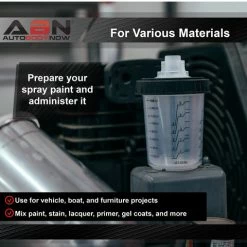 50pk 6oz Automotive Paint Mixing Cup Kit With Lids And Liners ABN 823955 -CANGUN1 SHOP abn 823955 3 large