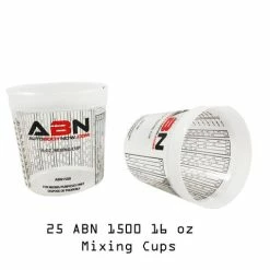 16oz / 473mL Paint Mixing Cup With Calibrated Mixing Ratios ABN 1500_PARENT -CANGUN1 SHOP abn 201500 20 qty 20100 2016 20oz 20mixing 20cups 20plastic 20pint 20paint 20cup 20disposable 2025 20pack large