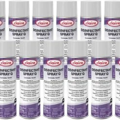 Claire CL1003-12pk Disinfectant Spray, Lavender (Pack Of 12)