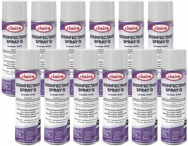 Claire CL1003-12pk Disinfectant Spray, Lavender (Pack Of 12) 3 Claire CL1003-12pk Disinfectant Spray, Lavender (Pack Of 12)
