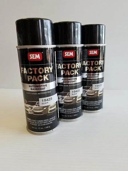 SEM 19423 Factory Pack-GM WA8555 BLACK-12 Oz. Aerosol Pack Of (3) 3 SEM 19423 Factory Pack-GM WA8555 BLACK-12 Oz. Aerosol Pack Of (3)