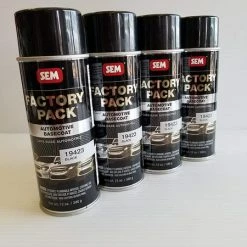 SEM 19423 Factory Pack-GM WA8555 BLACK-12 Oz. Aerosol Pack Of (4)