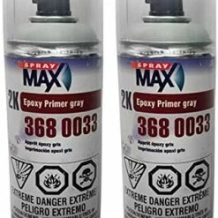 SprayMax 3680033, 2K Epoxy Rust-Cure Primer, Gray, Aerosol (2)