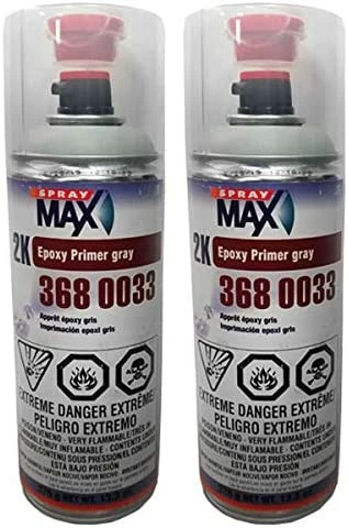 SprayMax 3680033, 2K Epoxy Rust-Cure Primer, Gray, Aerosol (2) 3 SprayMax 3680033, 2K Epoxy Rust-Cure Primer, Gray, Aerosol (2)