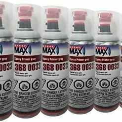 SprayMax 3680033, 2K Epoxy Rust-Cure Primer, Gray, Aerosol (6)