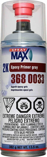 SprayMax 3680033, 2K Epoxy Rust-Cure Primer, Gray, Aerosol (1) 3 SprayMax 3680033, 2K Epoxy Rust-Cure Primer, Gray, Aerosol (1)