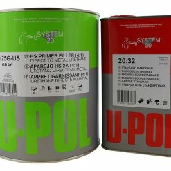 U-POL 2253/2323 HS High Build 2K Urethane Primer Gallon Kit W/ Hardener