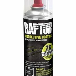 U-POL 4883 Raptor 2K Aerosol Truck Bedliner Protective Coating - Black, 6-Pack