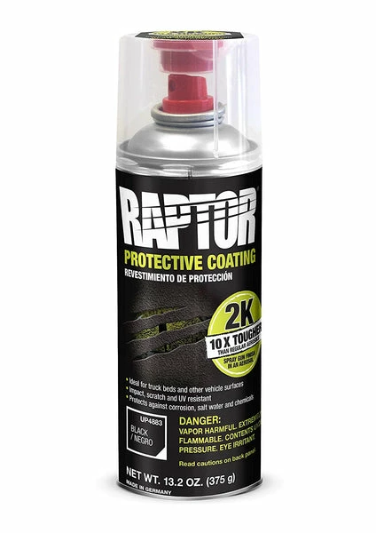 U-POL 4883 Raptor 2K Aerosol Truck Bedliner Protective Coating - Black 3 U-POL 4883 Raptor 2K Aerosol Truck Bedliner Protective Coating - Black